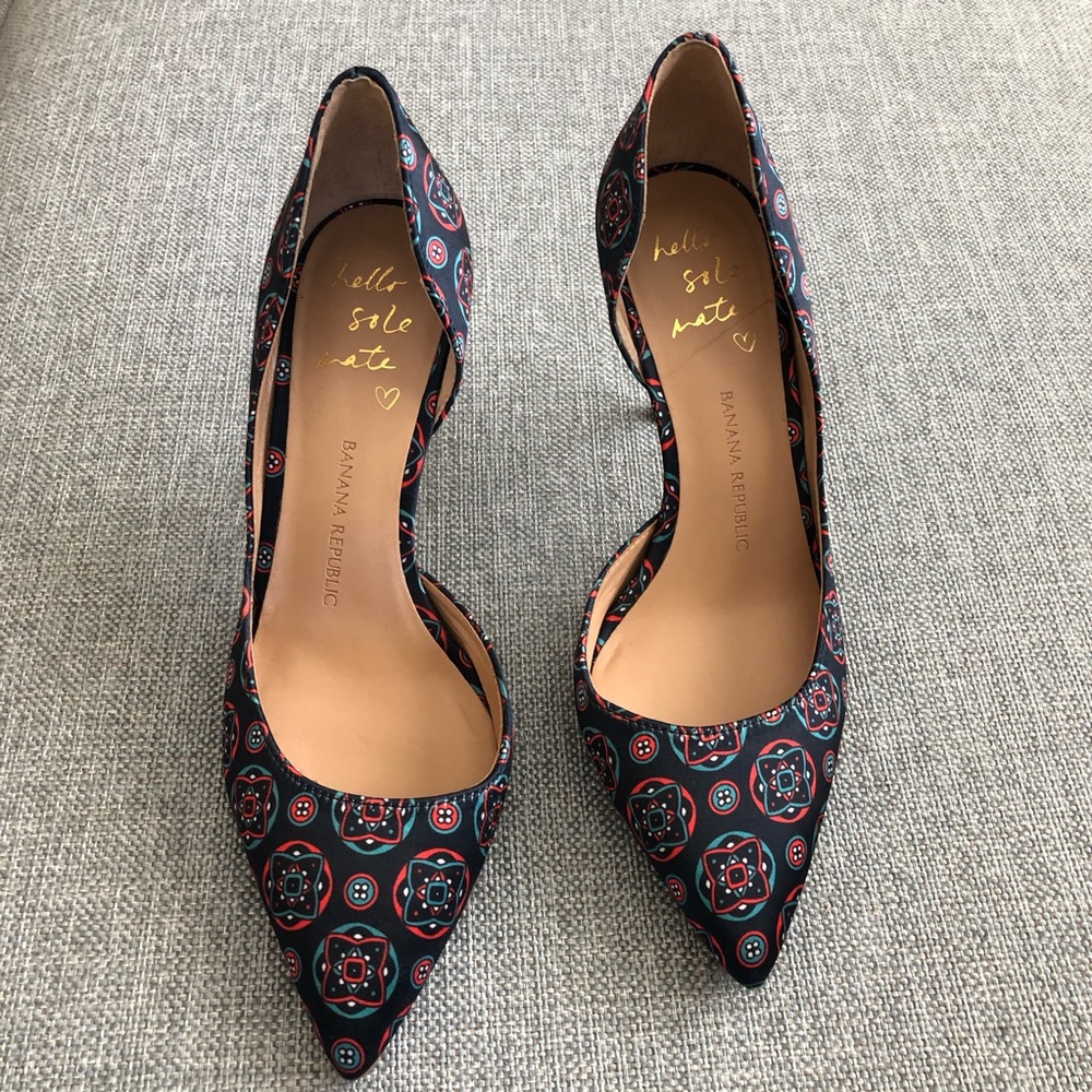 BANANA REPUBLIC Size 6M Andilla D'orsay Pumps Blue Heels Shoes